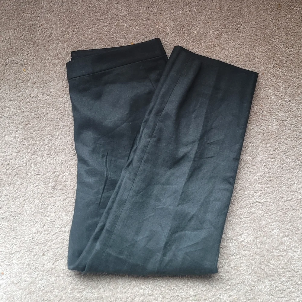 NWT!J.Crew $119 Kate Black Straight Leg Four Season Stretch Plus Sized Pants 14